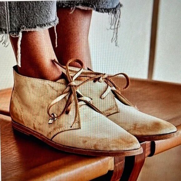 Beek Two Birds Bunting Chukka Booties sz 7.5  Burgundy Leather Suede - Picture 10 of 10